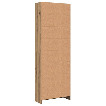 Bokhylla hantverksmässig ek 60x24x176 cm konstruerat trä