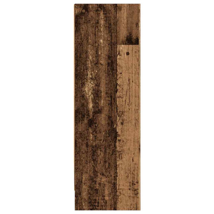 Bokhylla åldrat trä 80x24x76 cm konstruerat trä