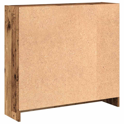 Bokhylla åldrat trä 80x24x76 cm konstruerat trä