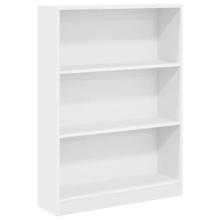 Bokhylla vit 80x24x109 cm konstruerat trä
