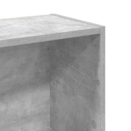 Bokhylla betonggrå 80x24x109 cm konstruerat trä