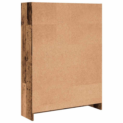 Bokhylla åldrat trä 80x24x109 cm konstruerat trä