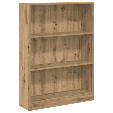 Bokhylla ek 80x24x109 cm konstruerat trä