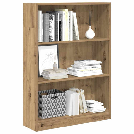 Bokhylla ek 80x24x109 cm konstruerat trä