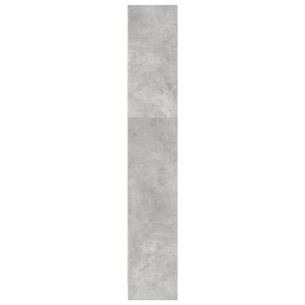 Bokhylla betonggrå 80x24x143 cm konstruerat trä