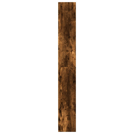 Bokhylla rökfärgad ek 80x24x176 cm konstruerat trä