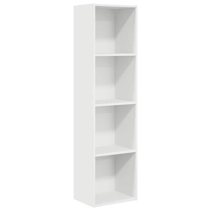 Bokhylla vit 40x30x152 cm konstruerat trä
