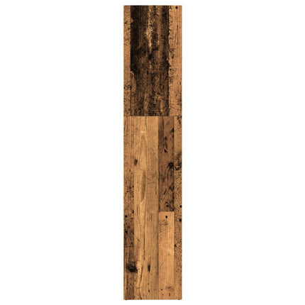 Bokhylla åldrat trä 80x30x152 cm konstruerat trä