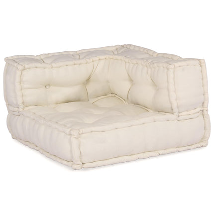 Modulsofa enhet 3 pcs Gräddvit Tyg