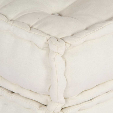 Modulsofa enhet 4 pcs Gräddvit Tyg
