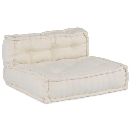 Modulsofa enhet 4 pcs Gräddvit Tyg