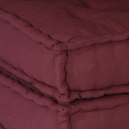 Modulsofa enhet 4 pcs Bordeaux Tyg