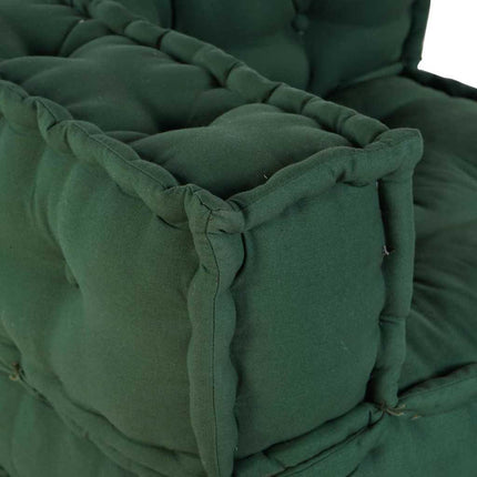Modulsofa enhet 4 pcs Grön Tyg