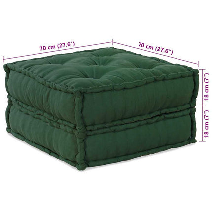 Modulsofa enhet 2 pcs Grön 140 x 70 x 36 cm Tyg