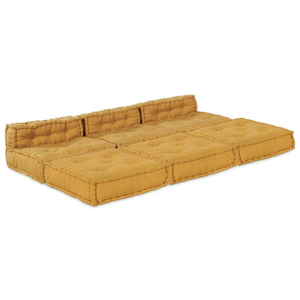 Modulsofa enhet 4 pcs Gul Tyg