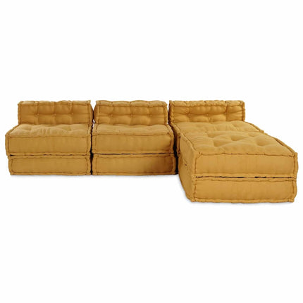 Modulsofa enhet 4 pcs Gul Tyg