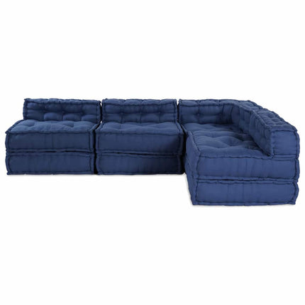 Modulsofa enhet 4 pcs Indigo Tyg