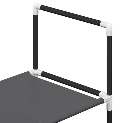 Skohylla 4 hyllor svart 44x28x77 cm fiberduk