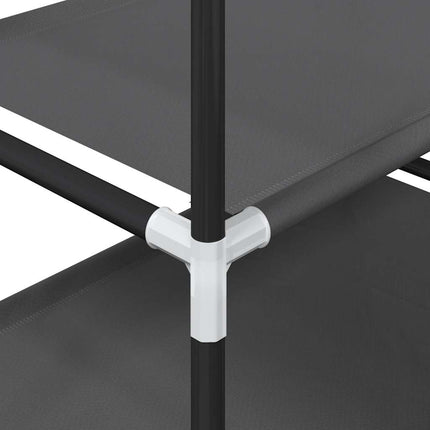Skohylla 4 hyllor svart 44x28x77 cm fiberduk