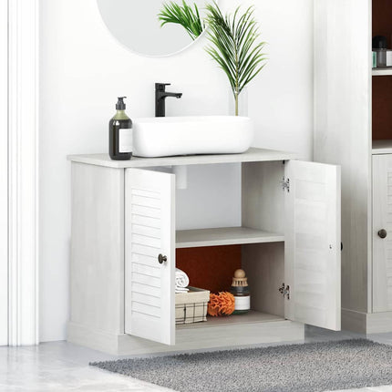 Diskbänksskåp VIGO Vit och antikvit 68 x 34 x 59 cm Massiv furu