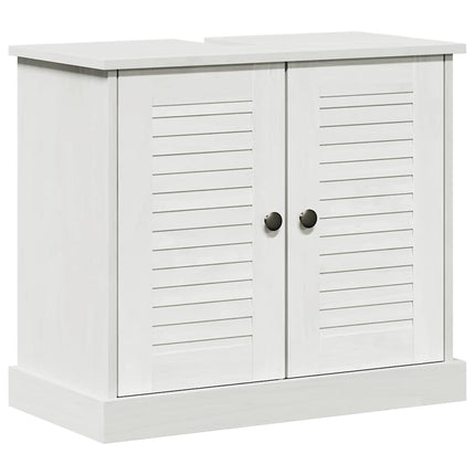 Diskbänksskåp VIGO Vit och antikvit 68 x 34 x 59 cm Massiv furu