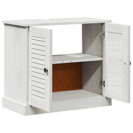 Diskbänksskåp VIGO Vit och antikvit 68 x 34 x 59 cm Massiv furu
