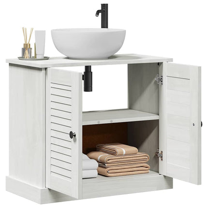 Diskbänksskåp VIGO Vit och antikvit 68 x 34 x 59 cm Massiv furu