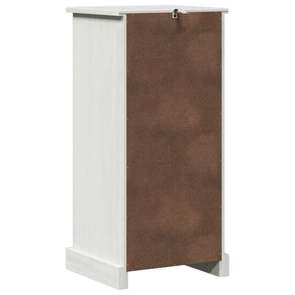 Badrumsskåp VIGO Vit och antikvit 37,5 x 34 x 80 cm Massiv furu