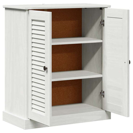 Badrumsskåp VIGO Vit och antikvit 68 x 34 x 80 cm Massiv furu