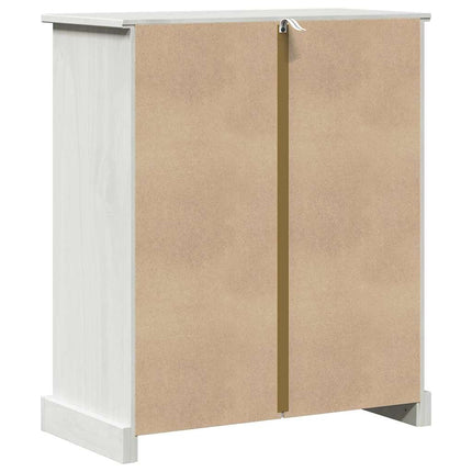 Badrumsskåp VIGO Vit och antikvit 68 x 34 x 80 cm Massiv furu
