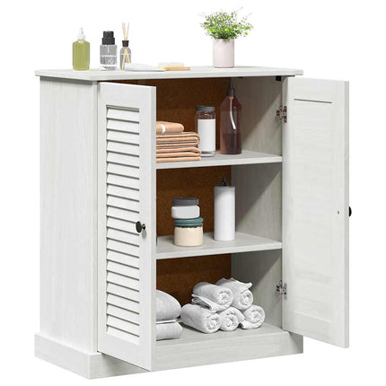 Badrumsskåp VIGO Vit och antikvit 68 x 34 x 80 cm Massiv furu