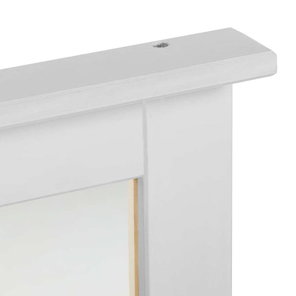 Spegel Rektangulär VIGO Antik vit 55,5 x 5 x 70 cm Massiv furu
