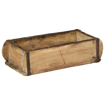 Bricka med lagring Brun 30 x 15 x 9 cm Solid återvunnen trä