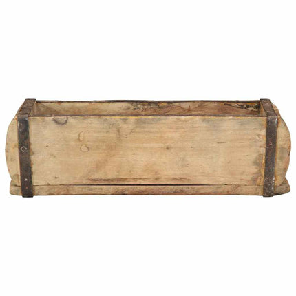 Bricka med lagring Brun 30 x 15 x 9 cm Solid återvunnen trä
