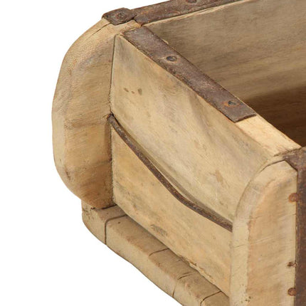 Bricka med lagring Brun 57 x 15 x 9 cm Solid återvunnen trä