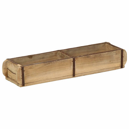 Bricka med lagring Brun 57 x 15 x 9 cm Solid återvunnen trä