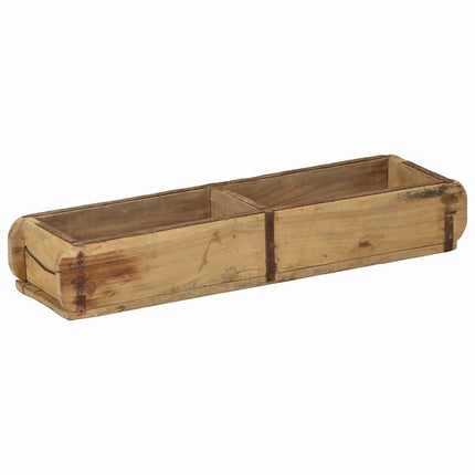 Bricka med lagring Brun 57 x 15 x 9 cm Solid återvunnen trä