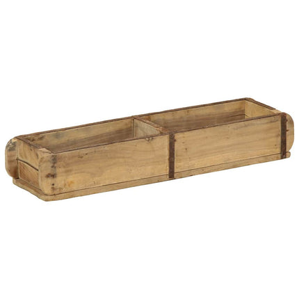 Bricka med lagring Brun 57 x 15 x 9 cm Solid återvunnen trä