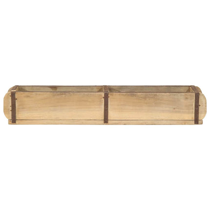 Bricka med lagring Brun 57 x 15 x 9 cm Solid återvunnen trä
