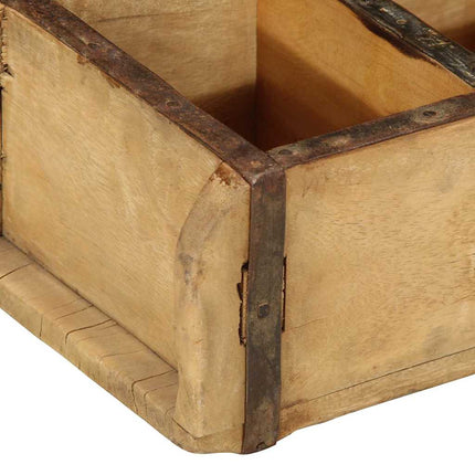 Bricka 4 pcs Brun 30 x 14 x 9 cm Solid återvunnen trä