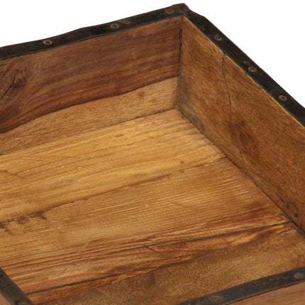 Bricka med lagring Brun 29 x 31 x 10 cm Solid återvunnen trä