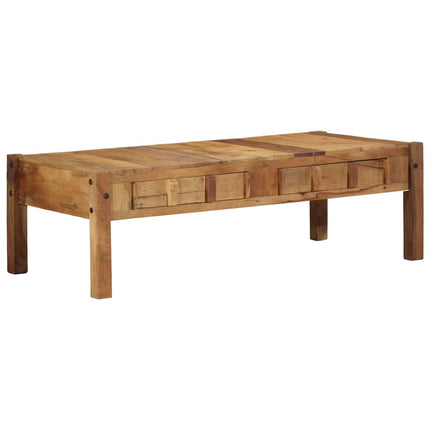 Kaffeebord med låda Brun 110 x 54 x 35 cm Solid återvunnen trä