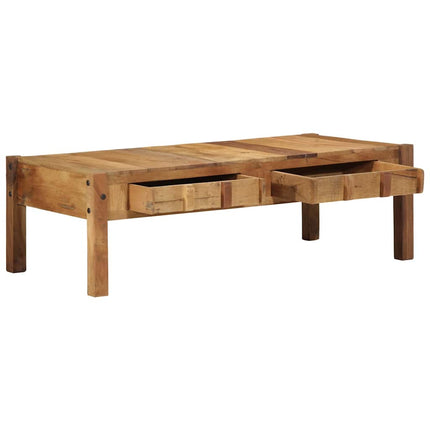 Kaffeebord med låda Brun 110 x 54 x 35 cm Solid återvunnen trä