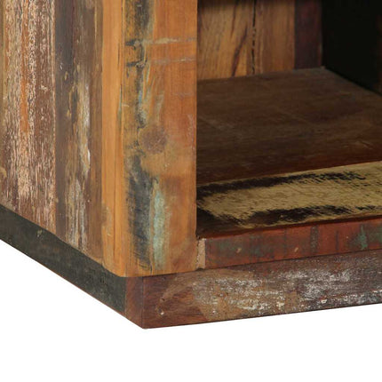 Skoskåp med hylla Brun 110 x 35 x 40 cm Solid återvunnen trä