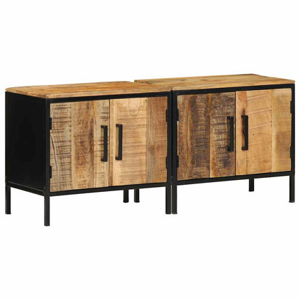 Nattduksbord 2 pcs Brun och svart 50 x 30 x 45 cm