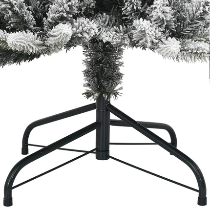 Plastgran med 300 LEDs och snö 240 cm