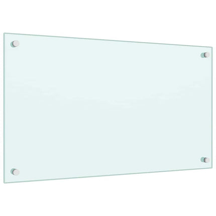 Stänkskydd 2 st vit 70x40 cm härdat glas