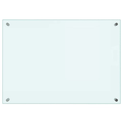 Stänkskydd 2 st vit 70x50 cm härdat glas