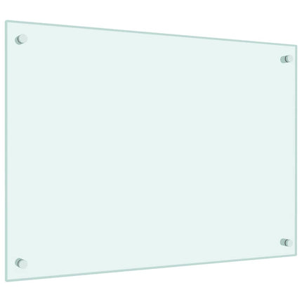 Stänkskydd 2 st vit 70x50 cm härdat glas
