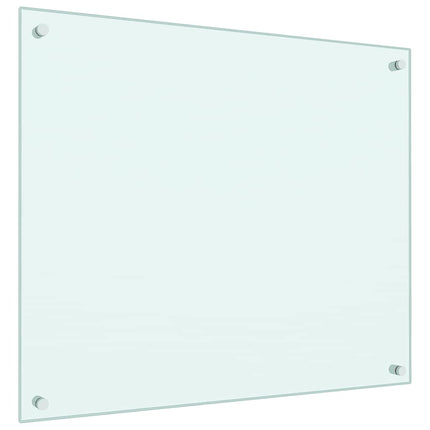 Stänkskydd 2 st vit 70x60 cm härdat glas